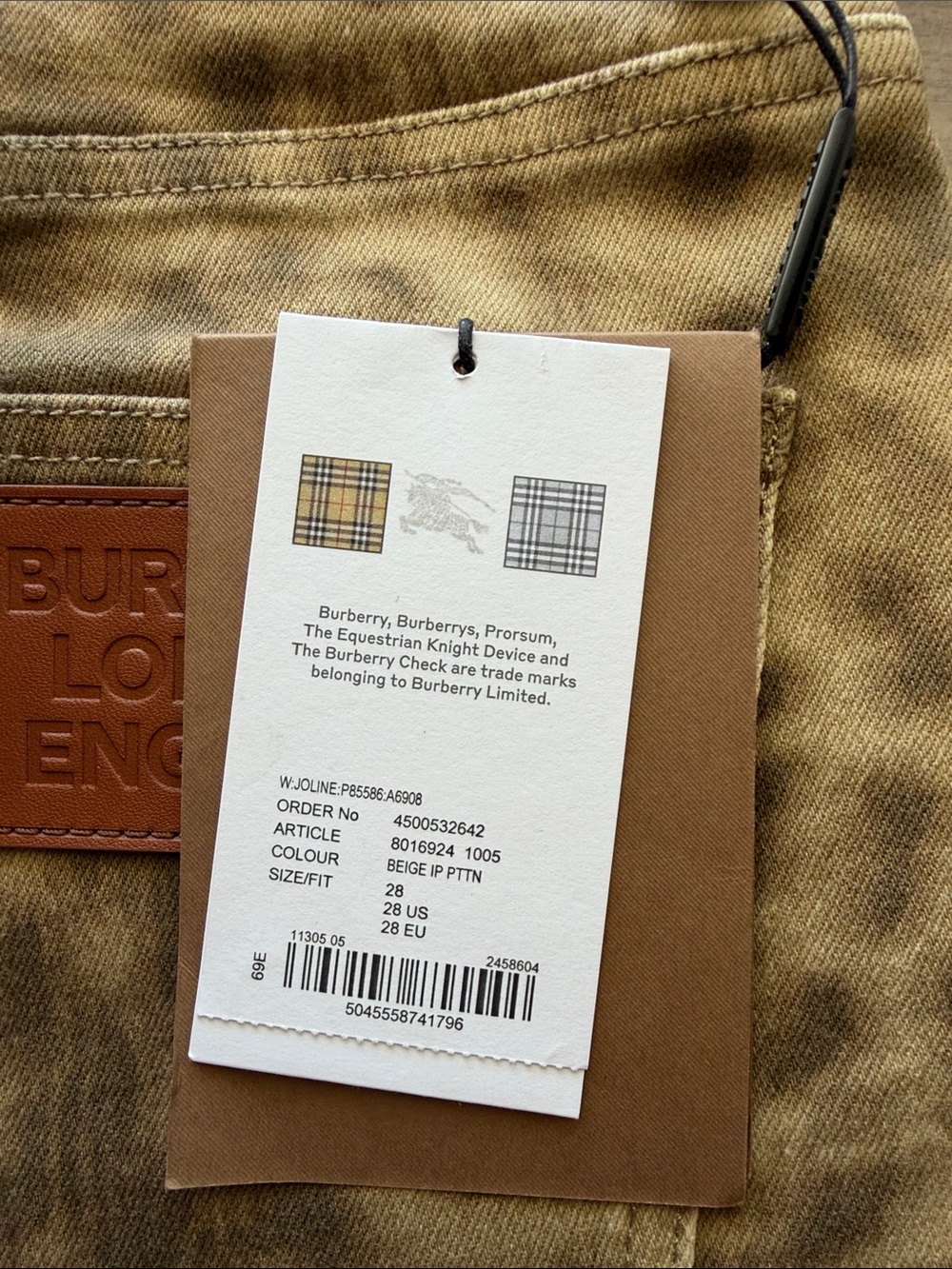 NWT Burberry Leopard-Print Skinny Mid rise Jeans size 28 - Picture 4 of 12